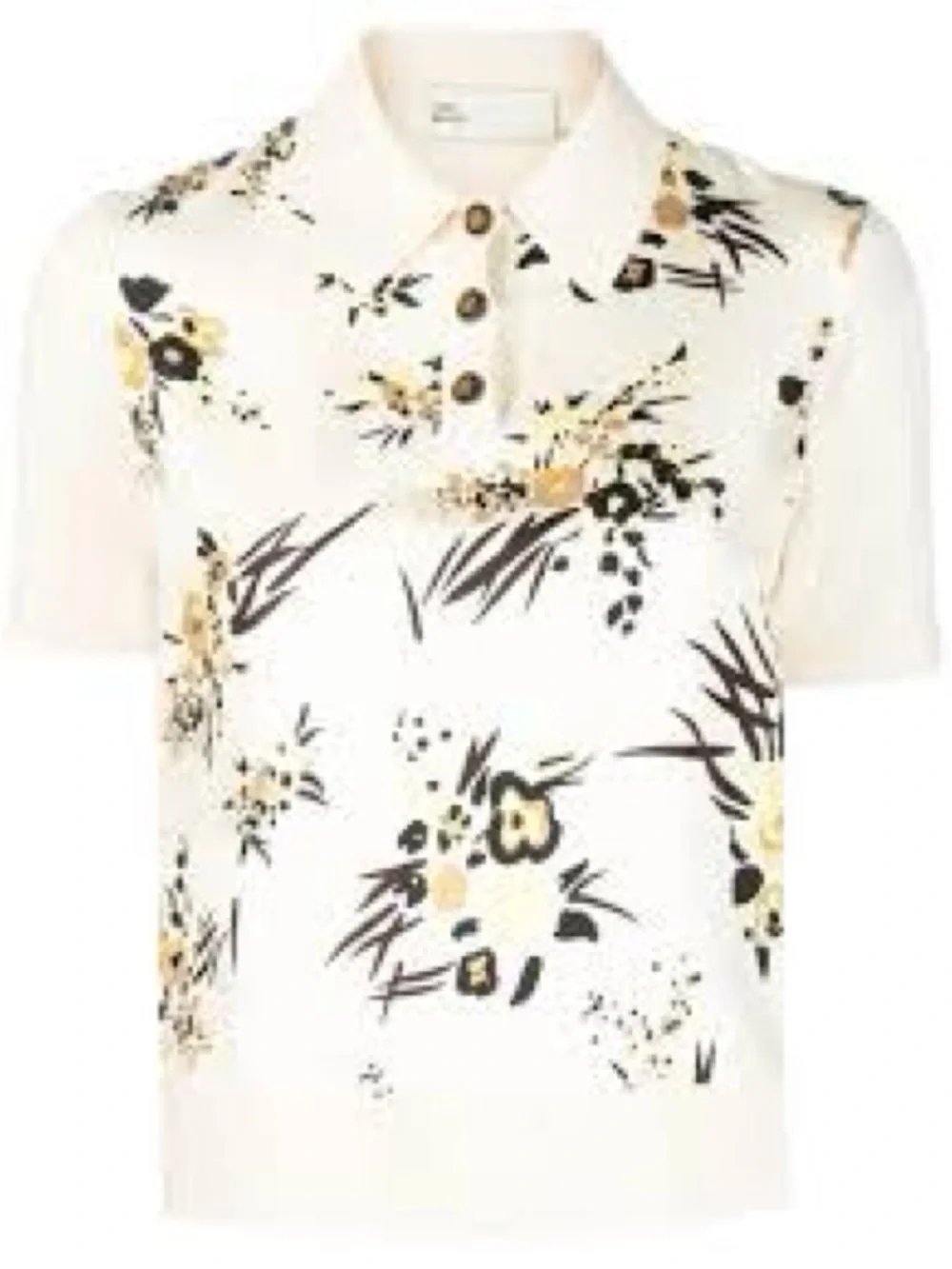 Tory Burch Silk Front Polo shirt xl